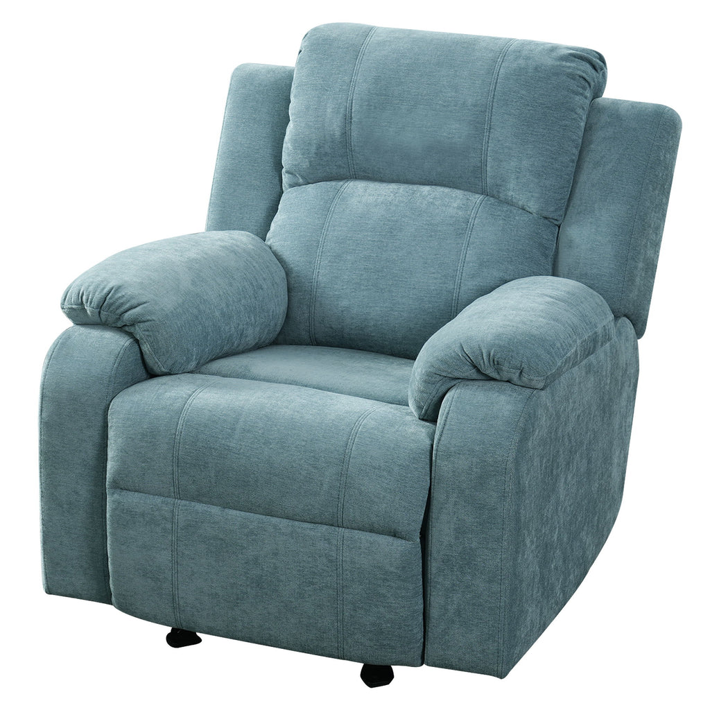 Upholstered Manual Recliner Chair With 3 Adjustable Backrest Positions