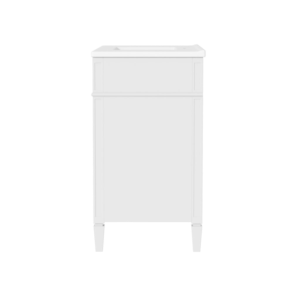 Bathroom Vanity With Top Sink, 2 Drawers, Tip Out Drawer
