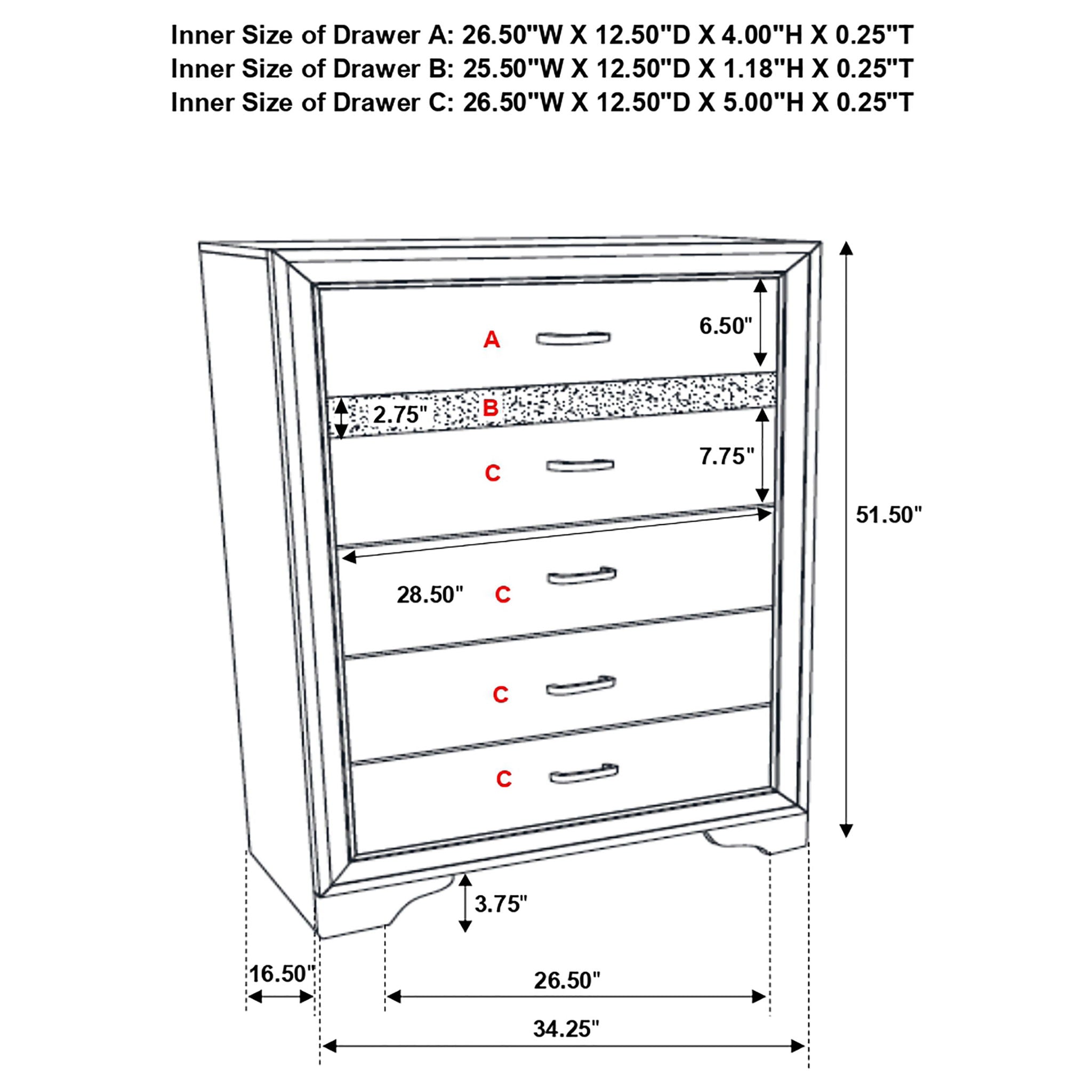 Annie - 5 Piece Bedroom Set
