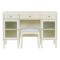 Multi Functional 2 In 1 Vanity Desk With Flip Top Mirror Material - White Oak