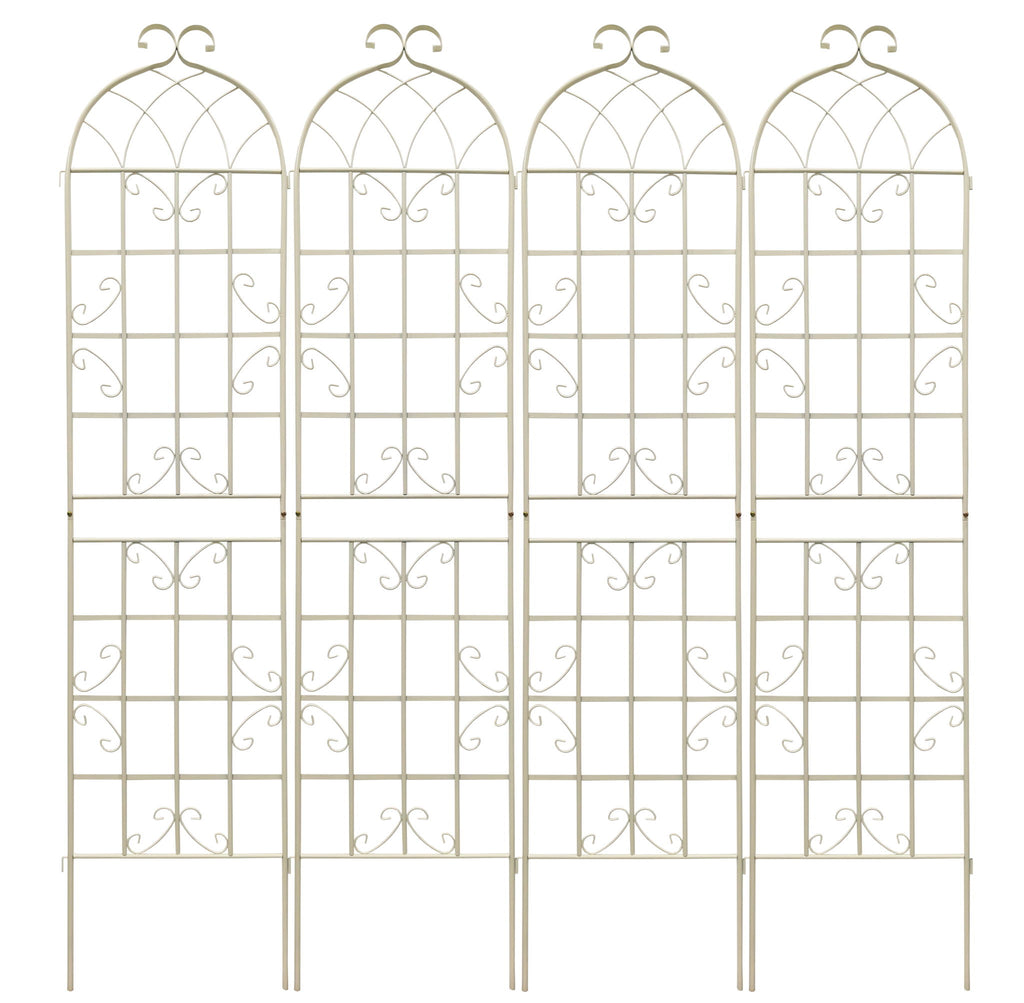 Metal Garden Rustproof Trellis For Climbing Plants Outdoor Flower Support