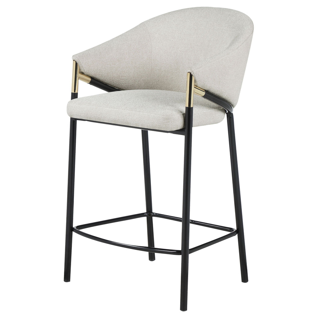 Sloped Arm Counter Stools (Set of 2) - Beige