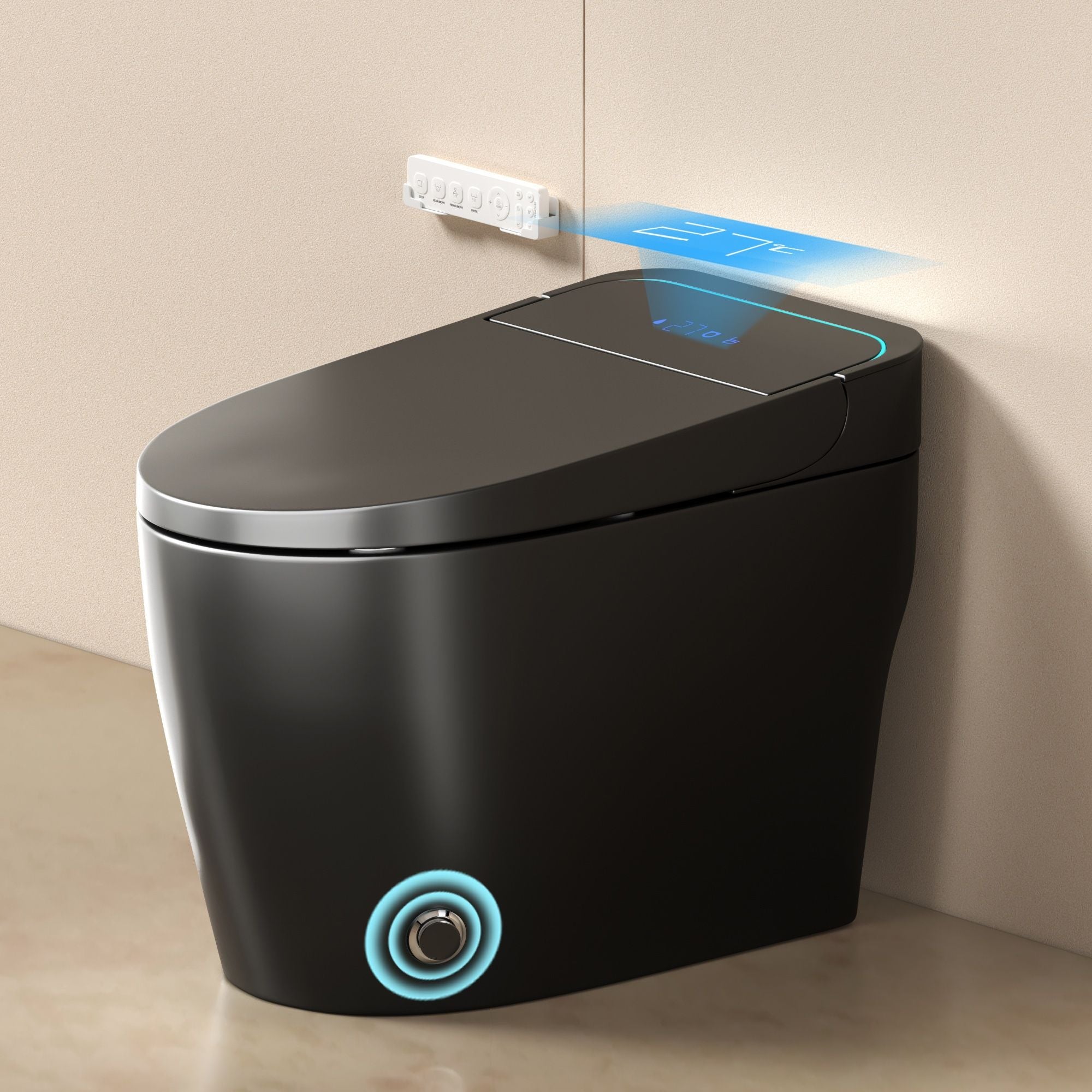 Smart Bidet Toilet With Auto Open / Close Seat