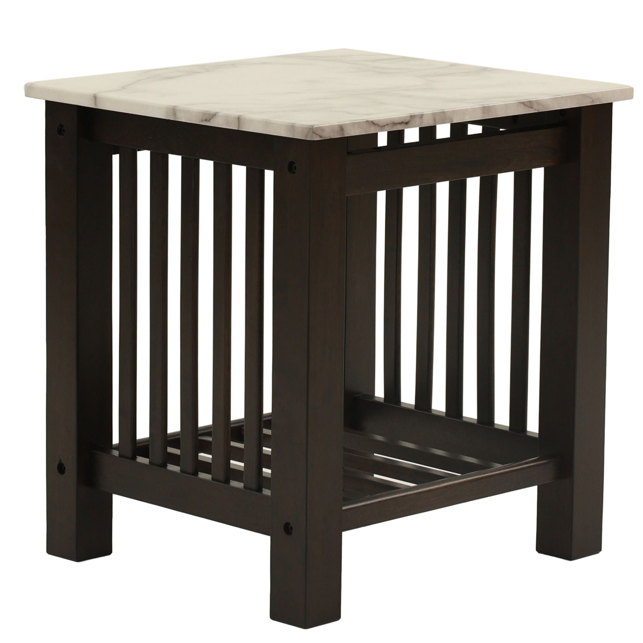 3 Piece Occasional Table Set, 1 Coffee Table And 2 End Tables, Open Storage Design - Walnut