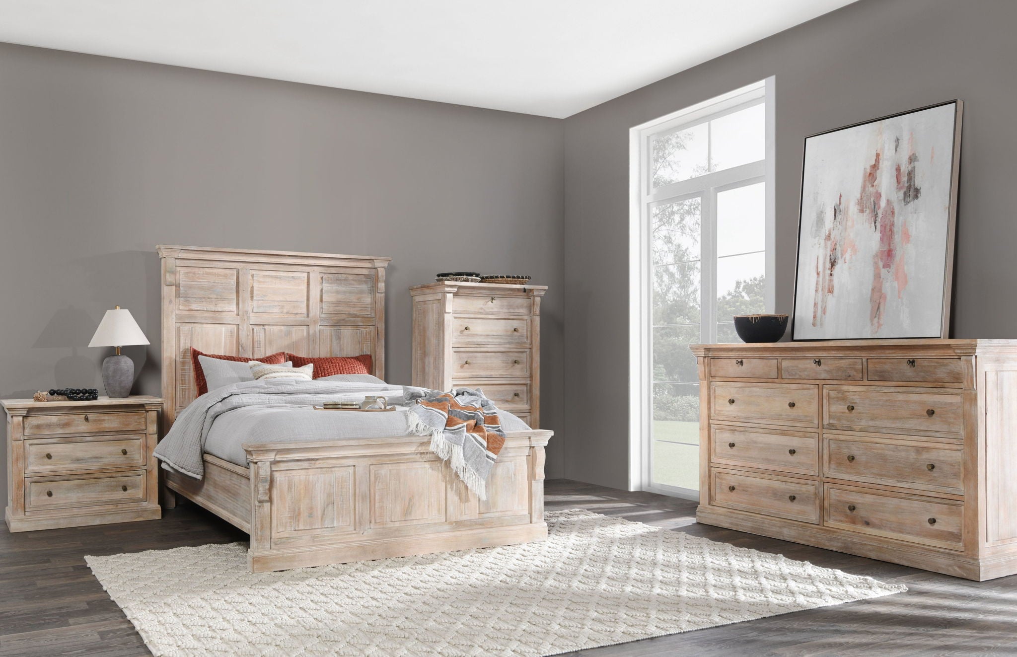 Adelaide - 9 Drawer Dresser - Natural Cream Wash