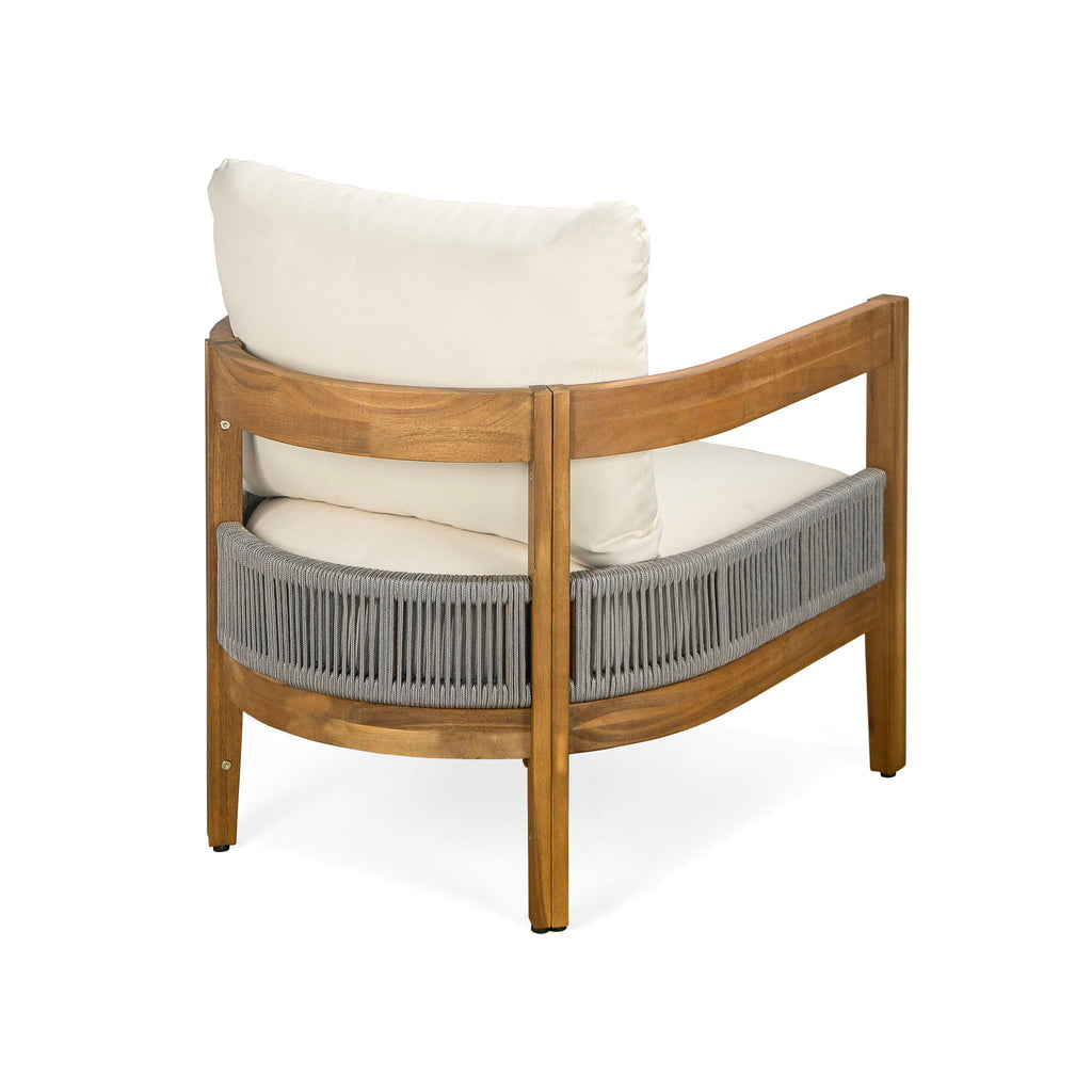 Porto - Outdoor Club Chair - Teak / Beige