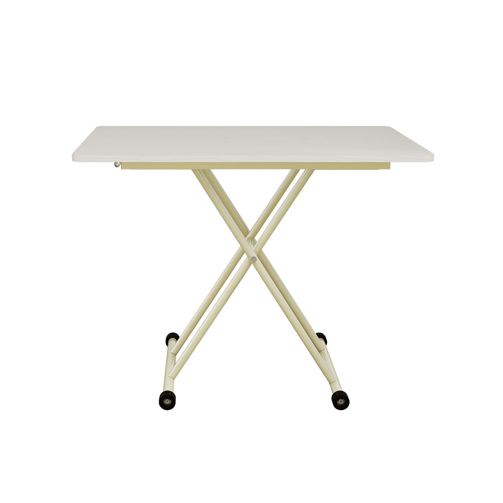 Adjustable Standing Table, Indoor & Outdoor Use, Portable With Adjustable Height - Off White / White