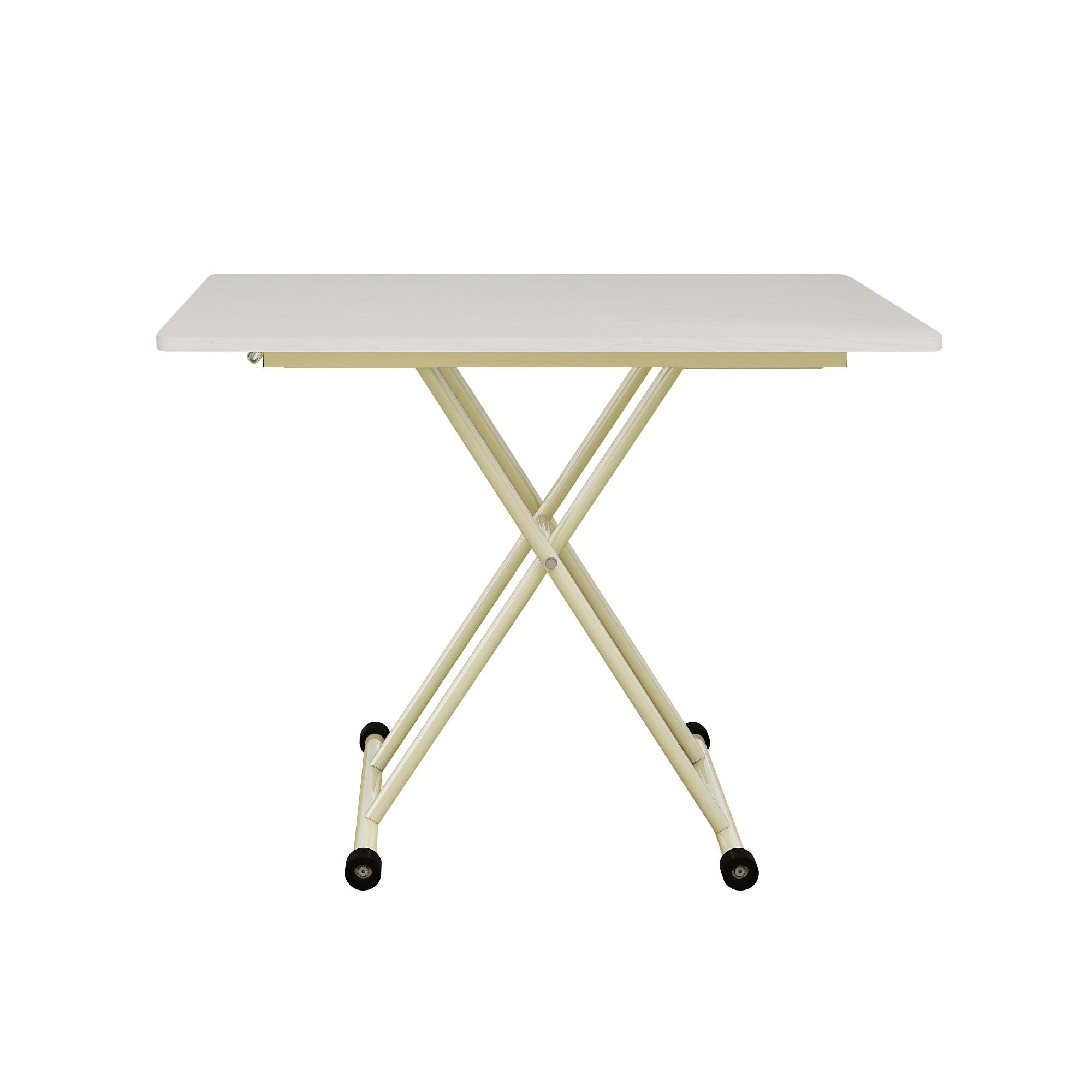 Adjustable Standing Table, Indoor & Outdoor Use, Portable With Adjustable Height - Off White / White