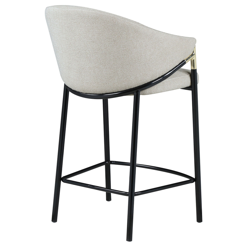 Sloped Arm Counter Stools (Set of 2) - Beige
