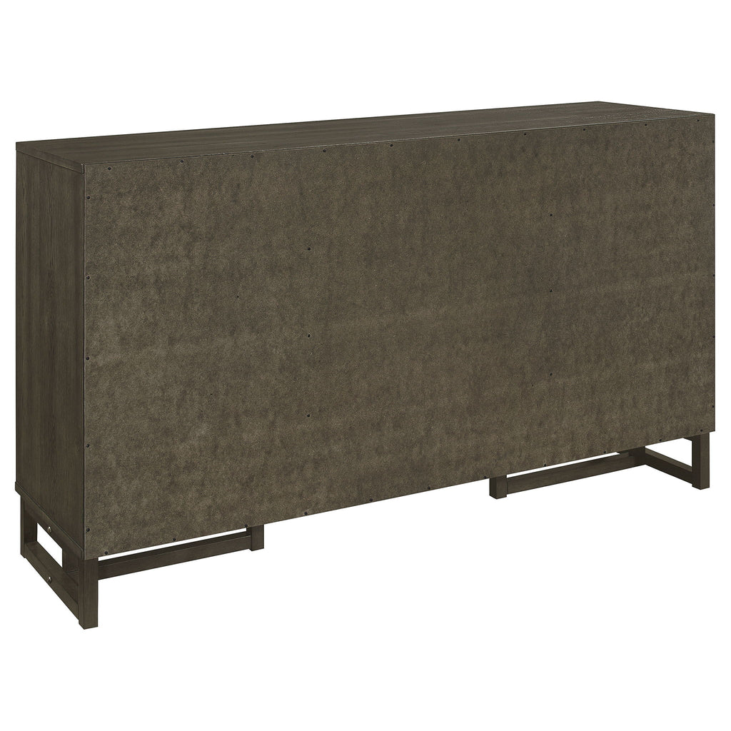 Glenmoor - 3 Drawer Server With 2 Cabinets - Dark Gray