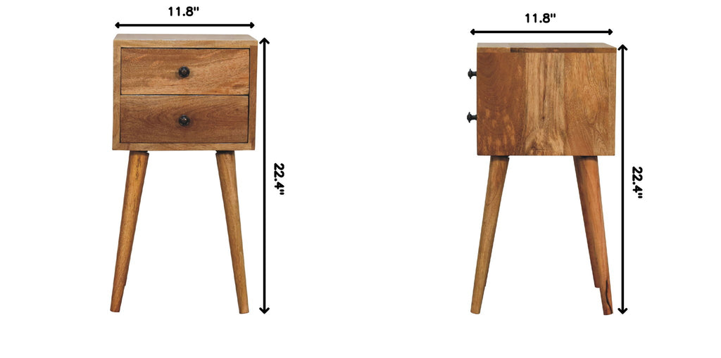 Mini 2 Drawer Nightstand