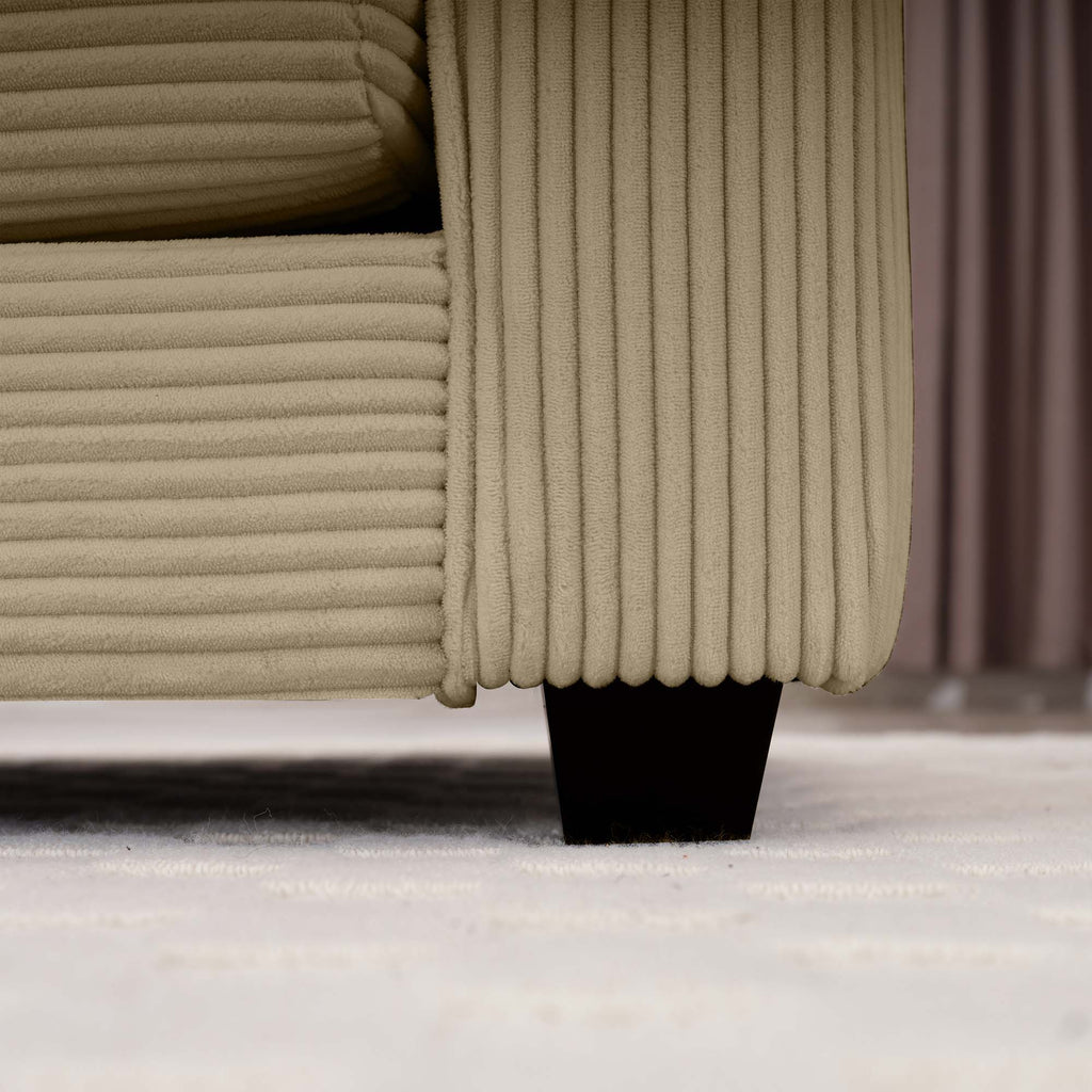 Classic Modern Comfortable Single Chair Deep Seat Sofa With Footstool