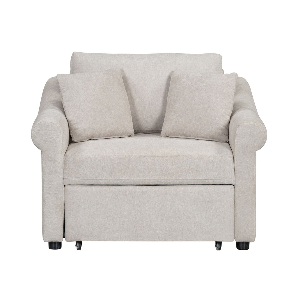 Convertible Sleeper Chair With Adjustable Backrest