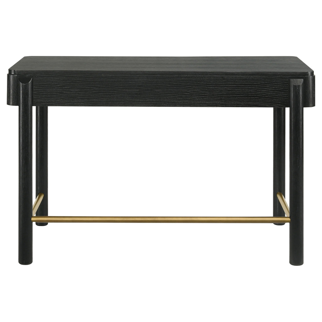 Anser - 2 Drawer Vanity Desk Makeup Table Rounded Design - Black