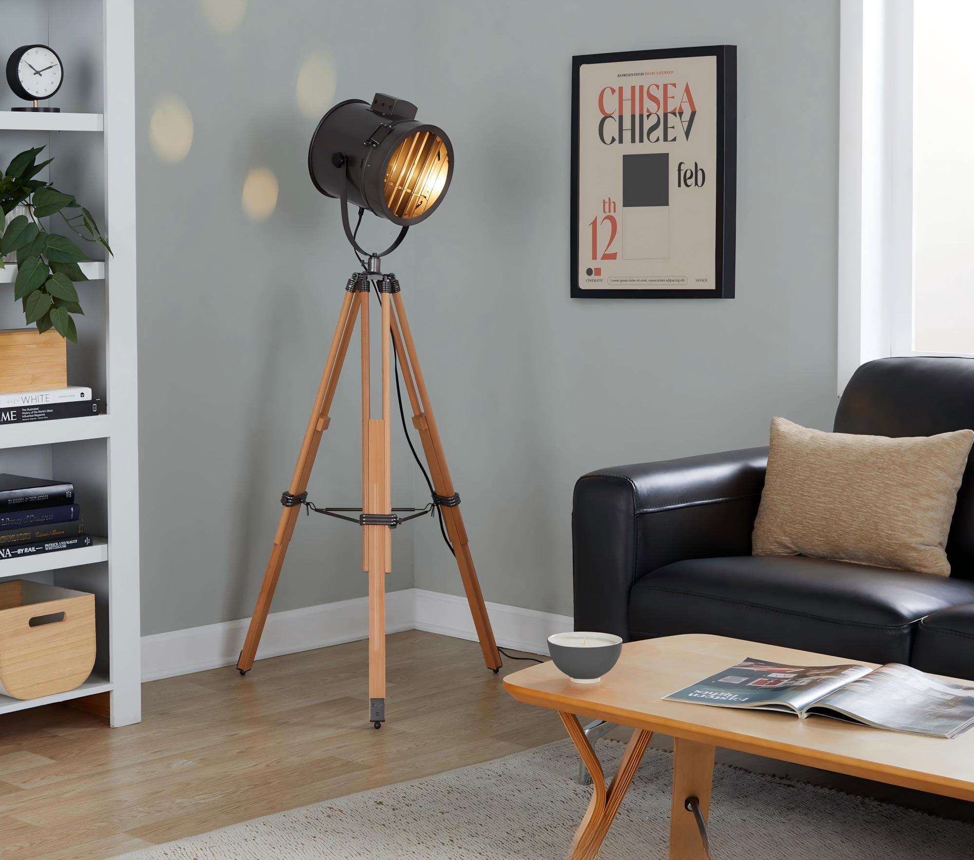 Ahoy - Industrial Floor Lamp - Natural / Antique