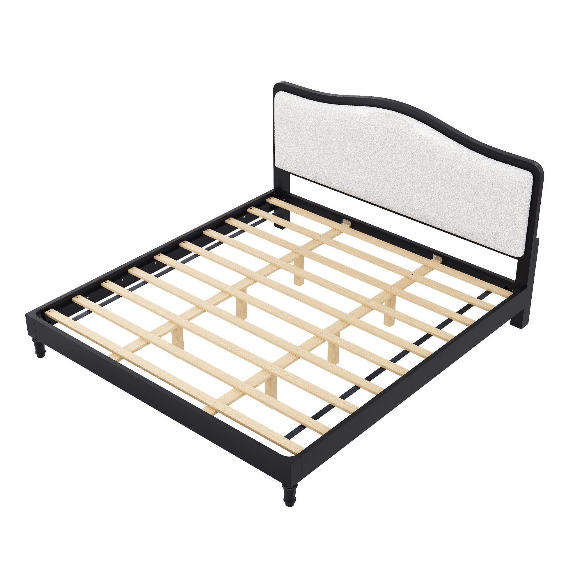 Platform Bed With Upholstered Headboard