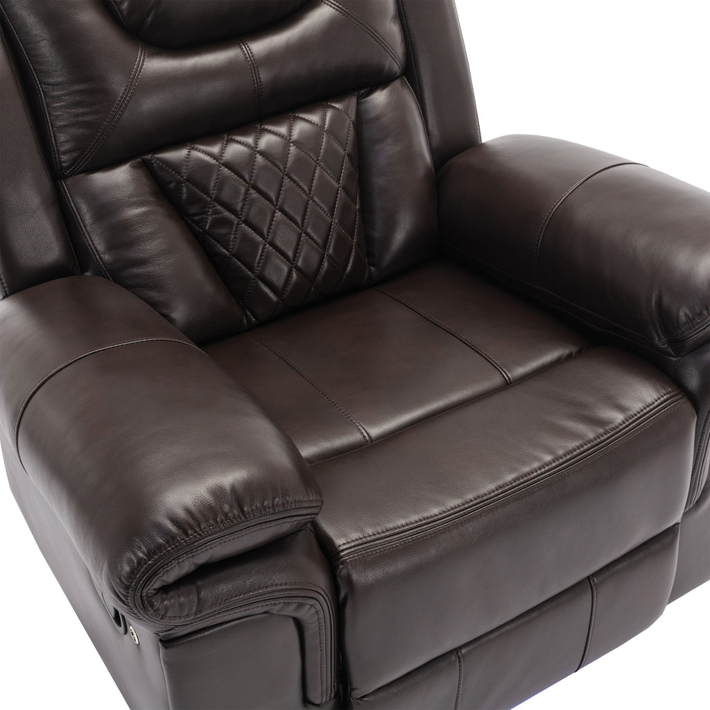 Home Theater Seating Manual Recliner Chair With Led Light Strip For Living Room