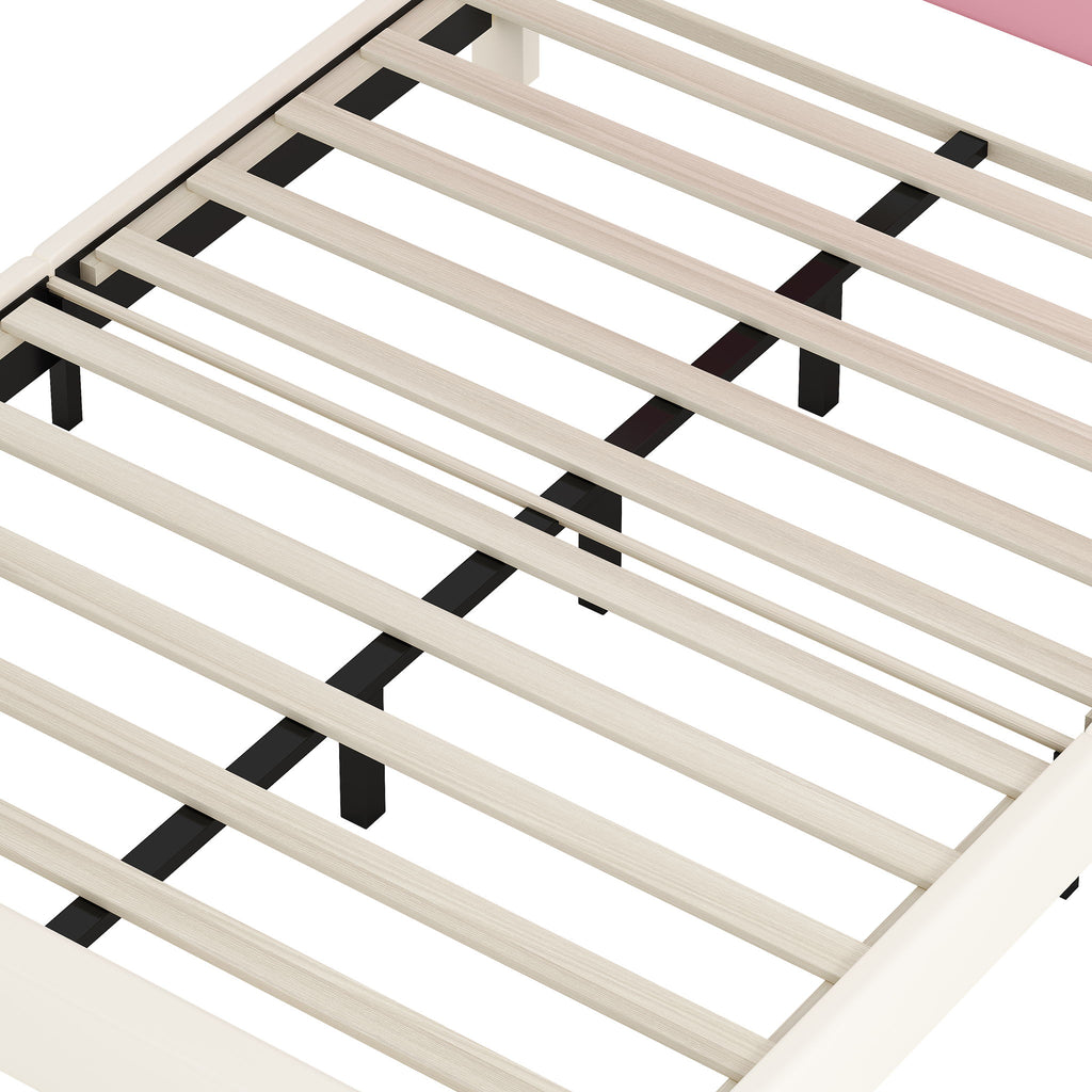 Upholstered Princess Platform Bed With Crown Headboard