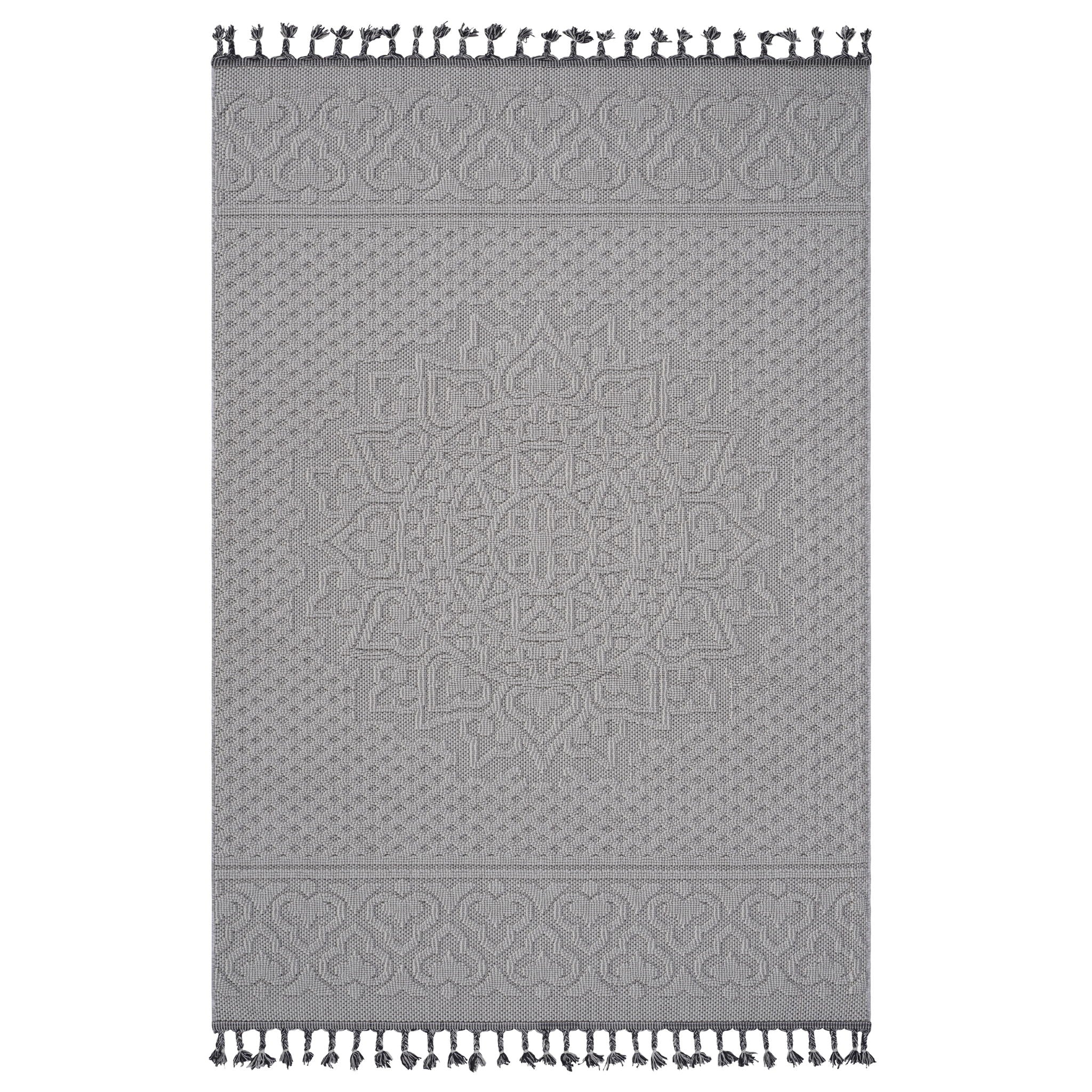 Guros - 8' X 10' Medallion Indoor / Outdoor Area Rug - White / Ivory