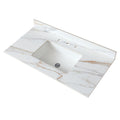 Vanity Top With Undermount Sink And Backsplash, Sintered Stone