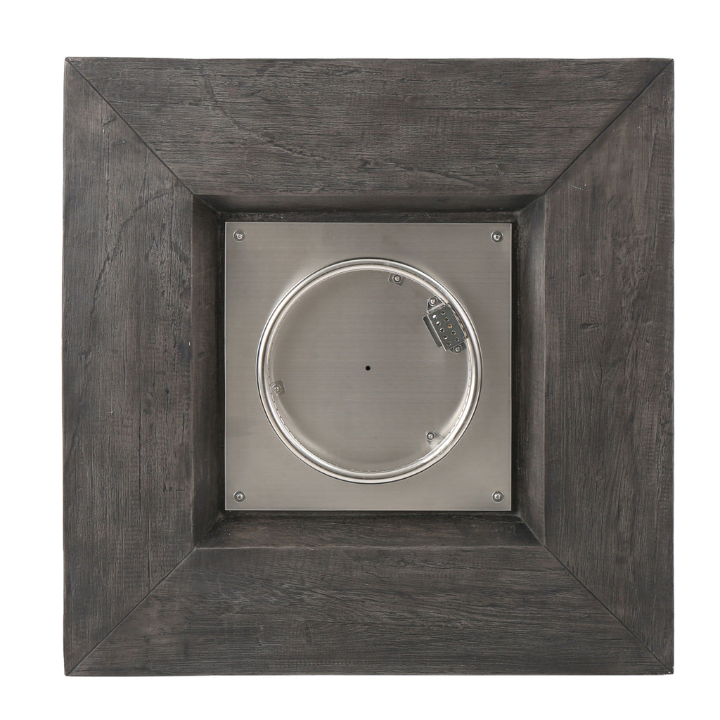 Anchorage - Wood Square Fire Pit 40, 000 Btu - Gray