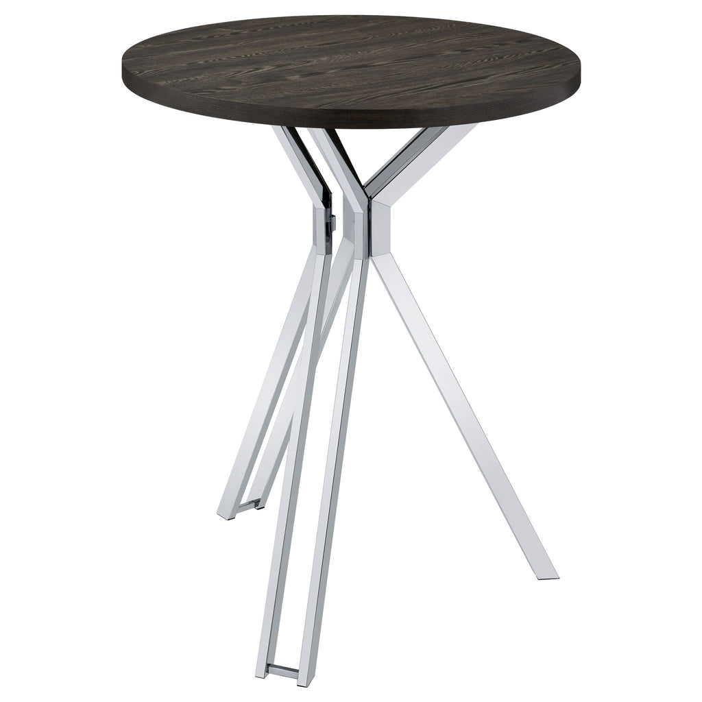 Edgerton - Round Height Bistro Bar Table - Dark Oak
