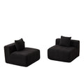 Modular Sectional Sofa With 2 Pillows, Symmetrical Design