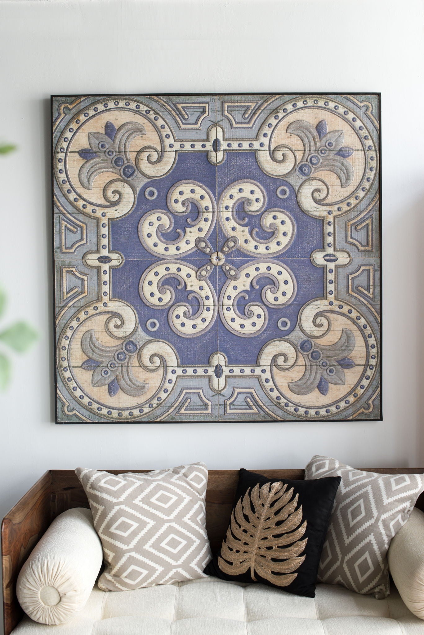 Large Wall Art Panel, Square Wall Decor For Living Room Dining Room Office Bedroom - Multicolor