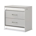 Glam - 2 Drawer Nightstand With LED Lighting - White
