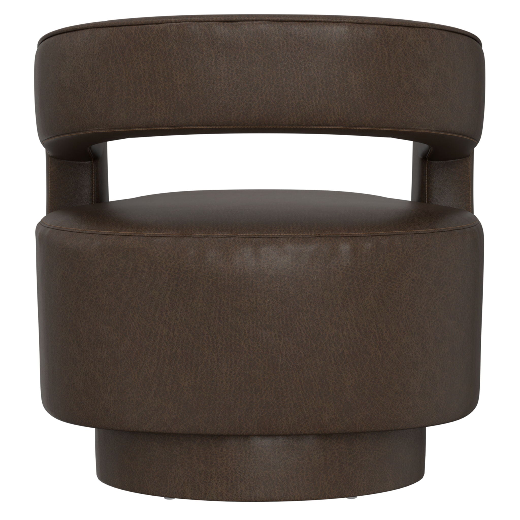 Swivel Accent Chair With Geometric Backrest