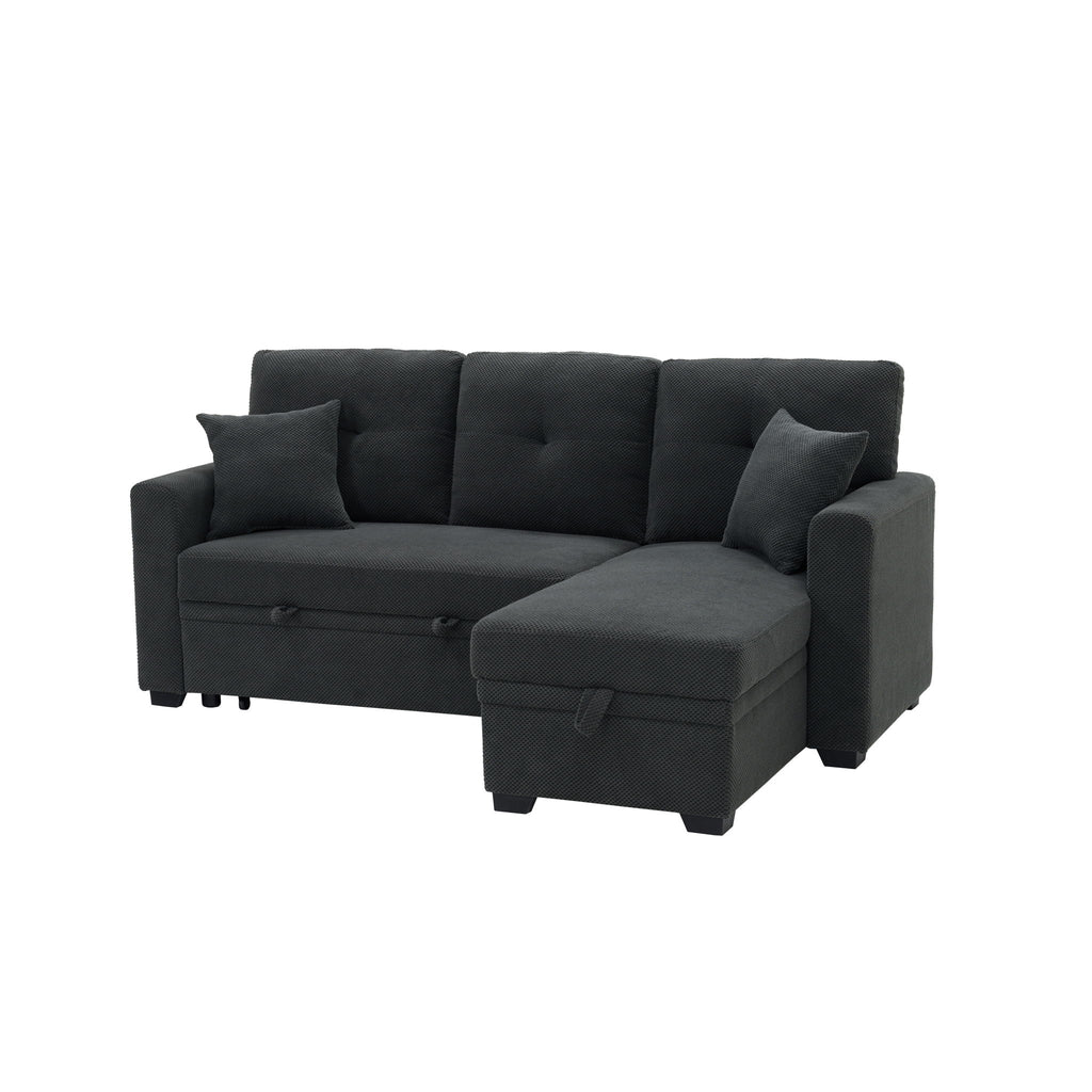 Sleeper Sectional With Pull Out Bed, Reversible Chaise