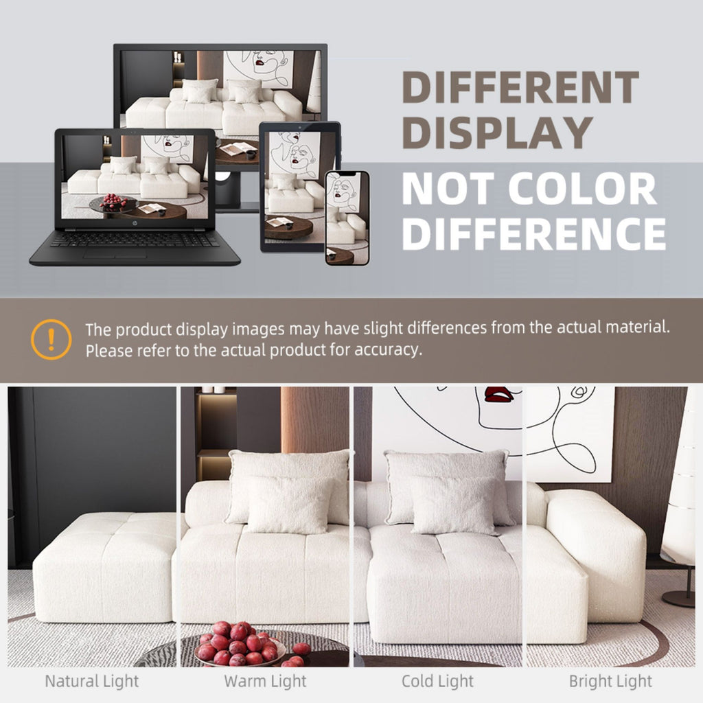 Modern Oversized Diy Combination Modular Sectional Sofa With Pillows