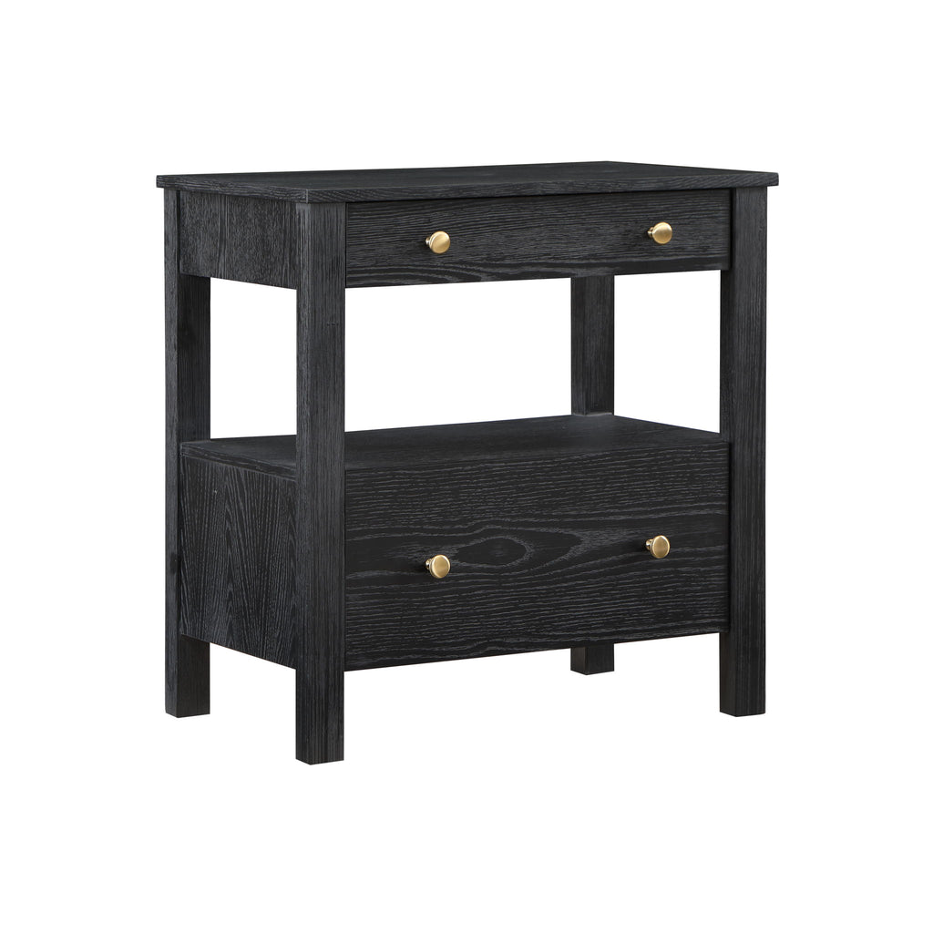 Danielle - 2 Drawer Nightstand - Black