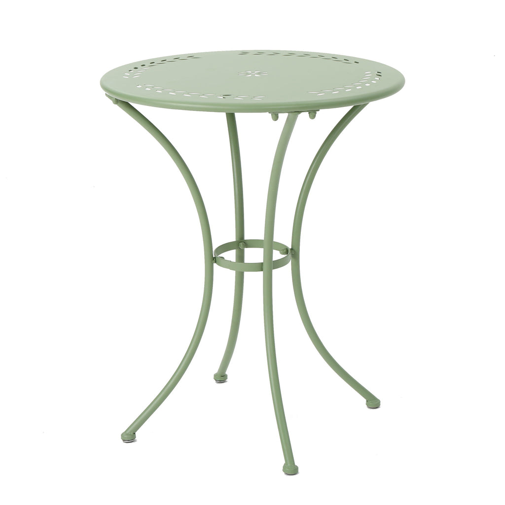 Ambrosia - 3 Piece Bistro Set With Leaf Motifs Top And Seat