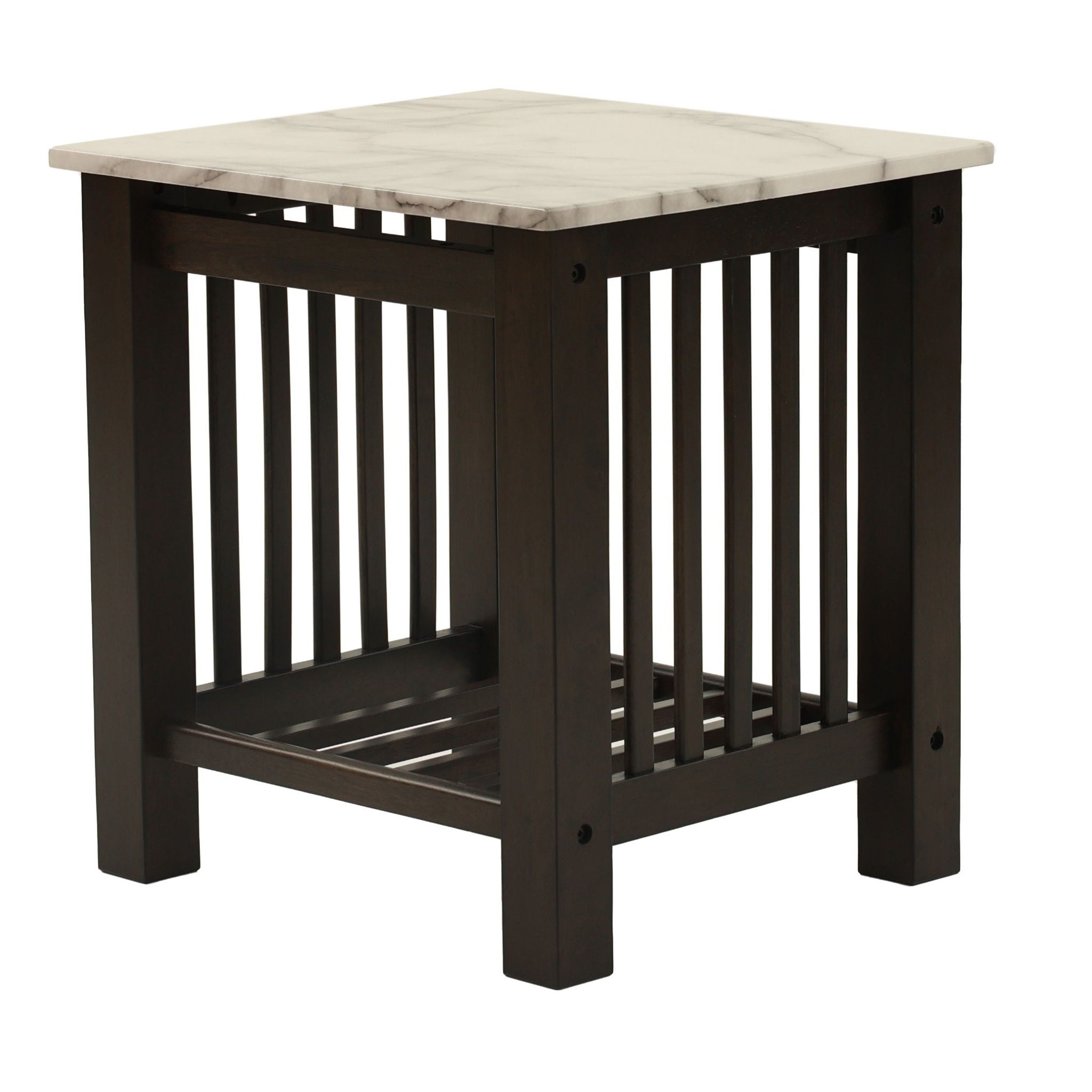 3 Piece Occasional Table Set, 1 Coffee Table And 2 End Tables, Open Storage Design - Walnut