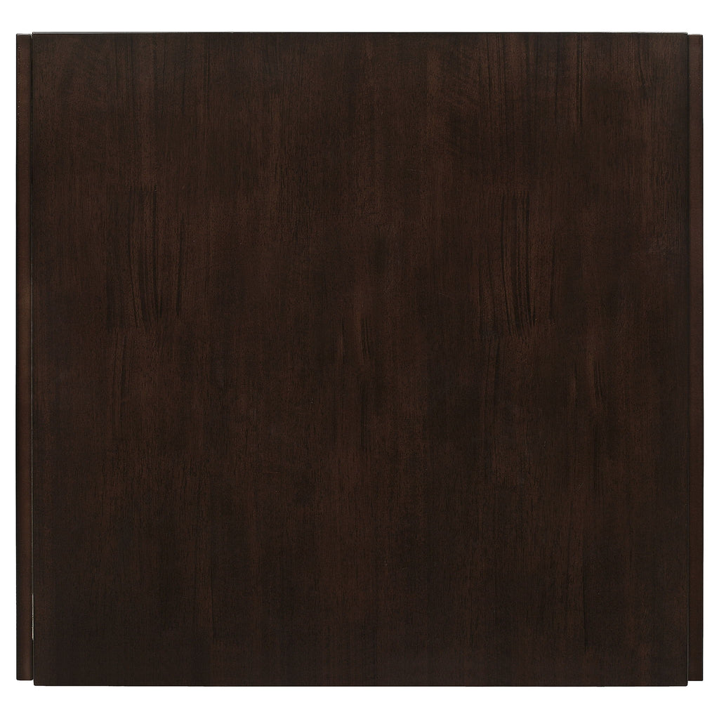 Dining Table With Drop Extension Leaf Table With Foldable Ends For Compact Spaces - Brown