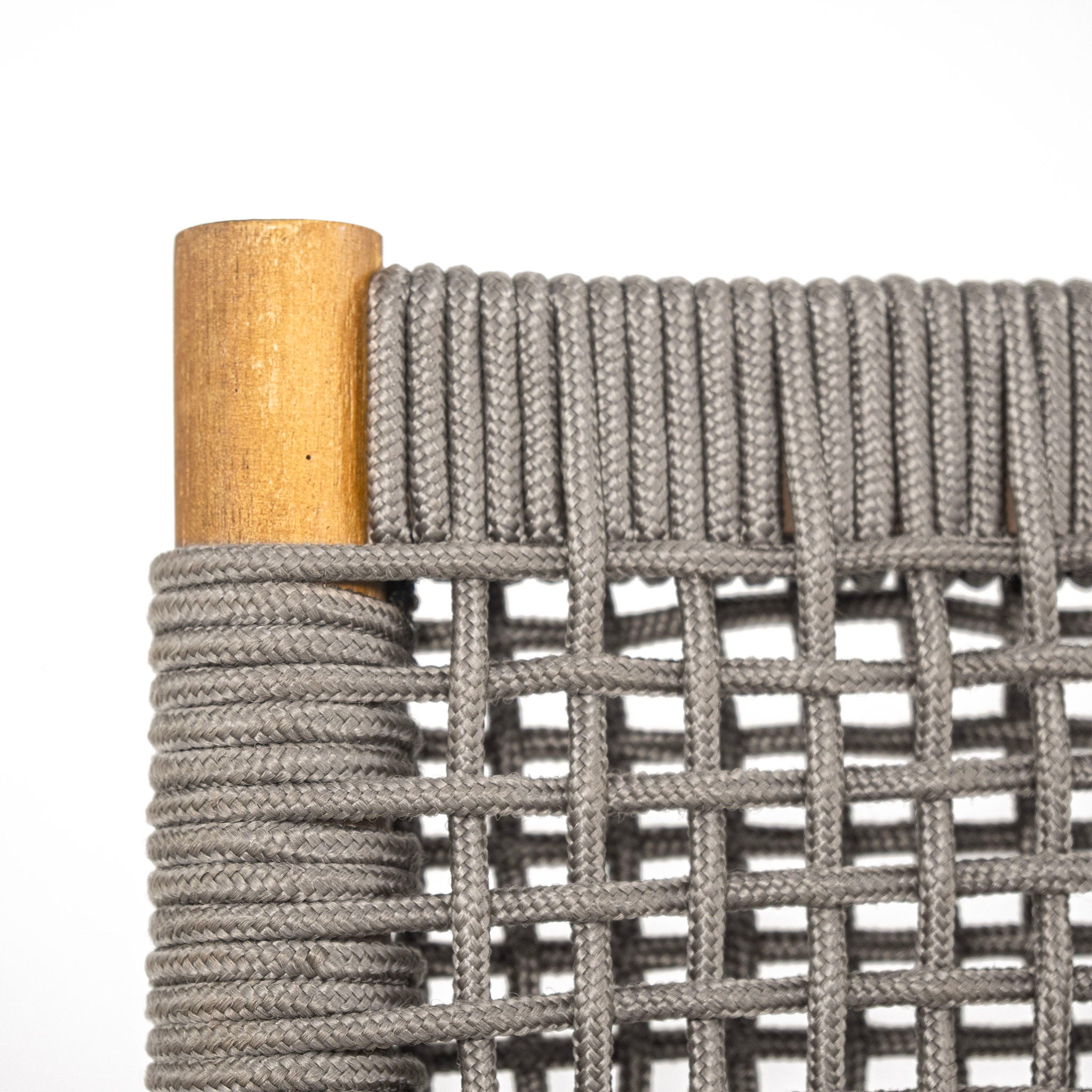 Outdoor 7 Piece Dining Set With Rope Woven Armchairs