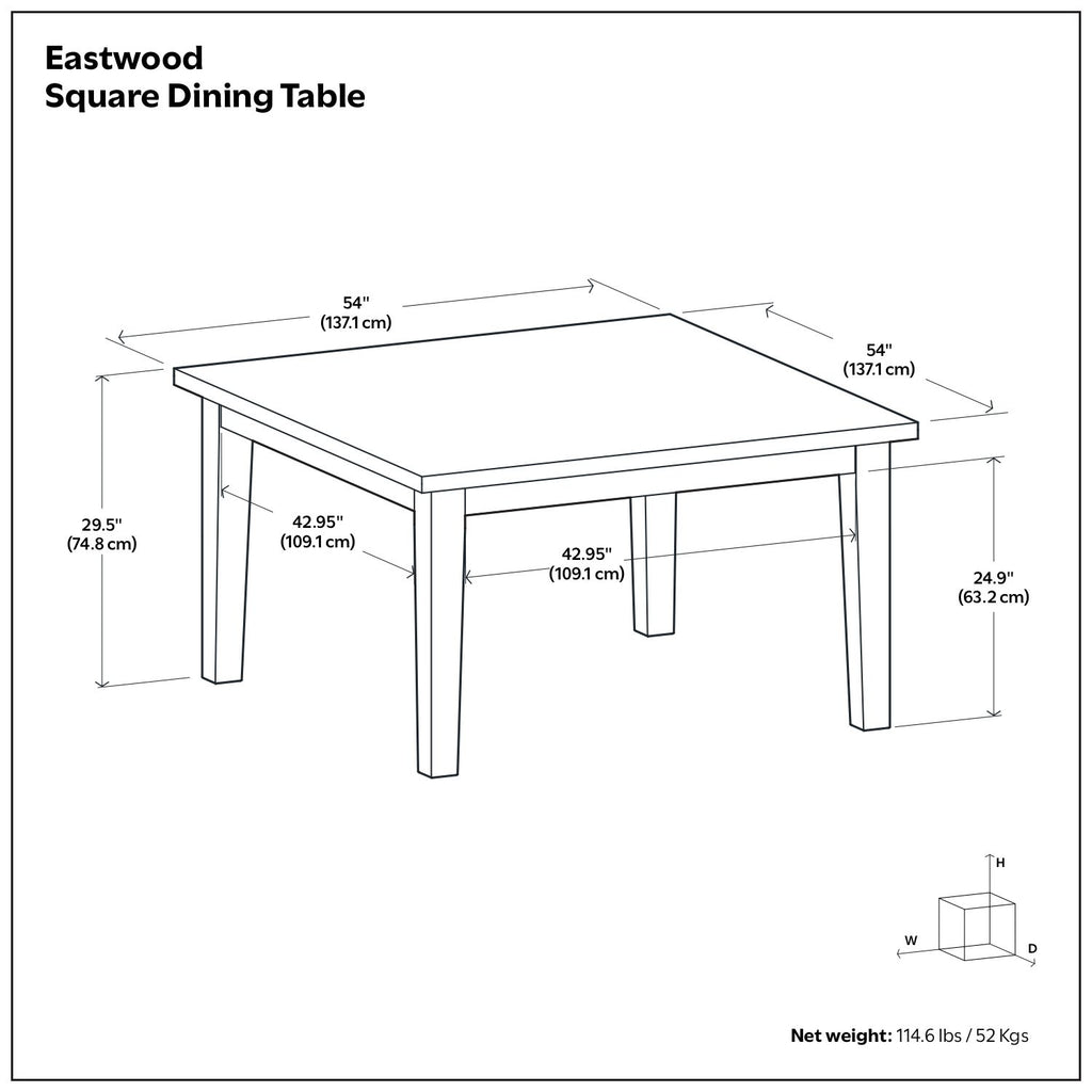 Eastwood - Square Dining Table - Java Brown