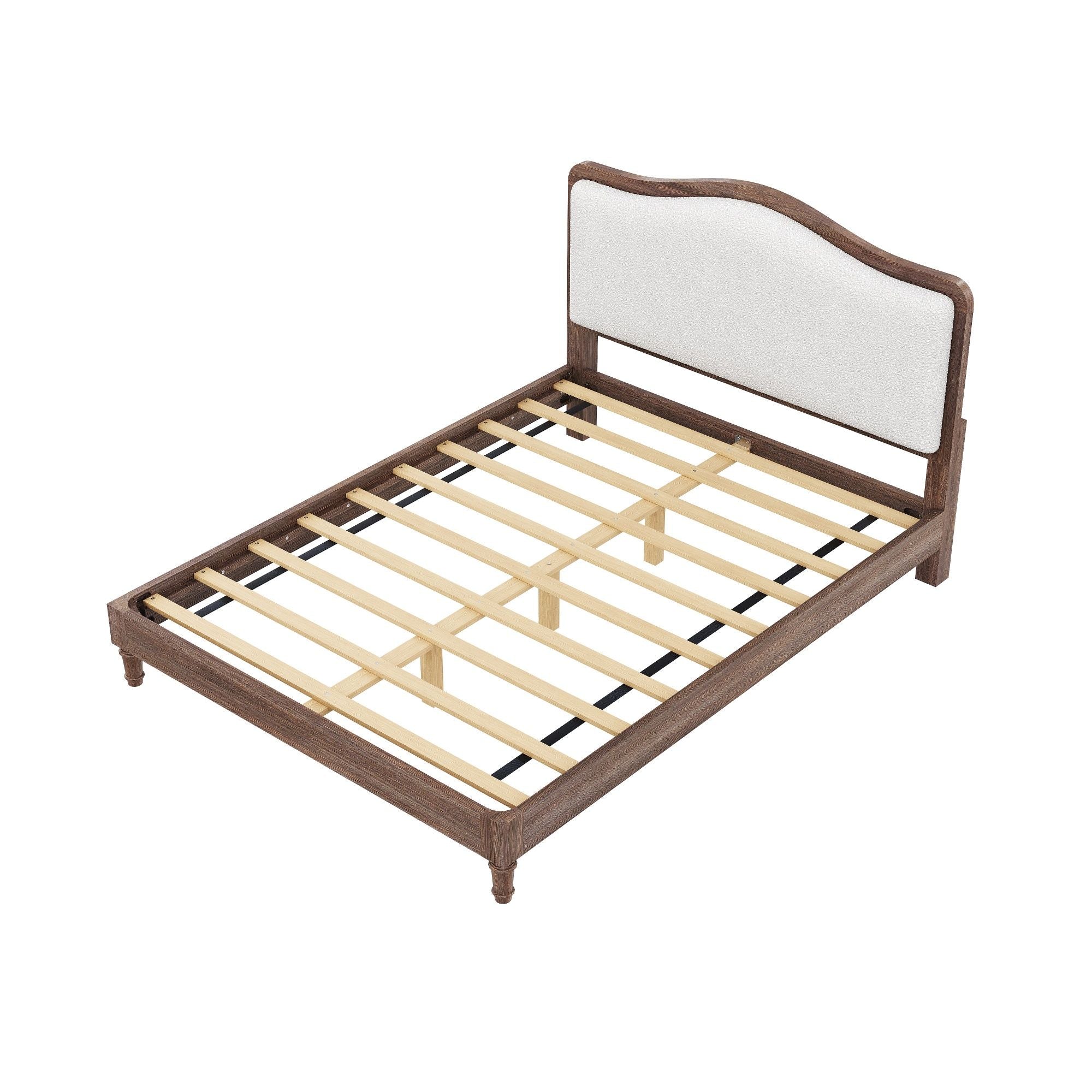 Platform Bed With Upholstered Headboard