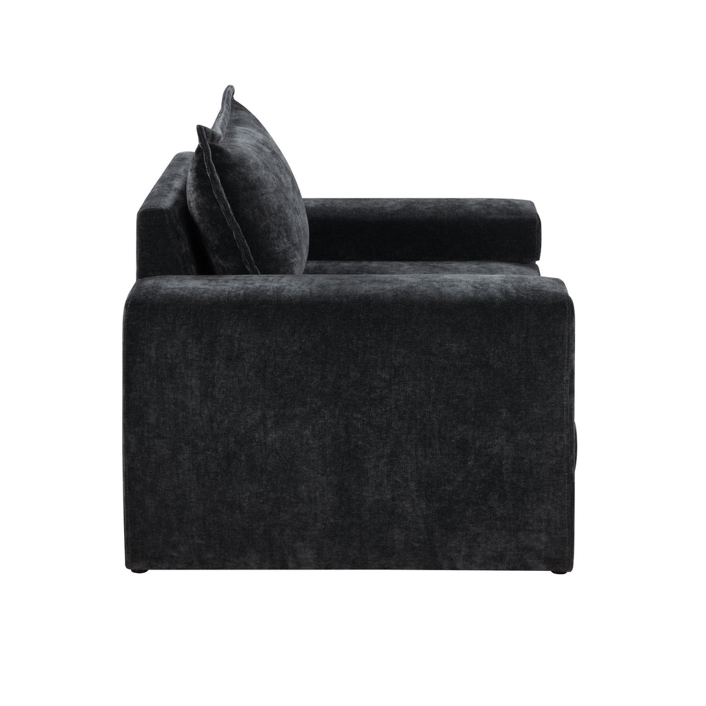 Upholstered Accent Chair With Wide Armrests And Ergonomic Back Support