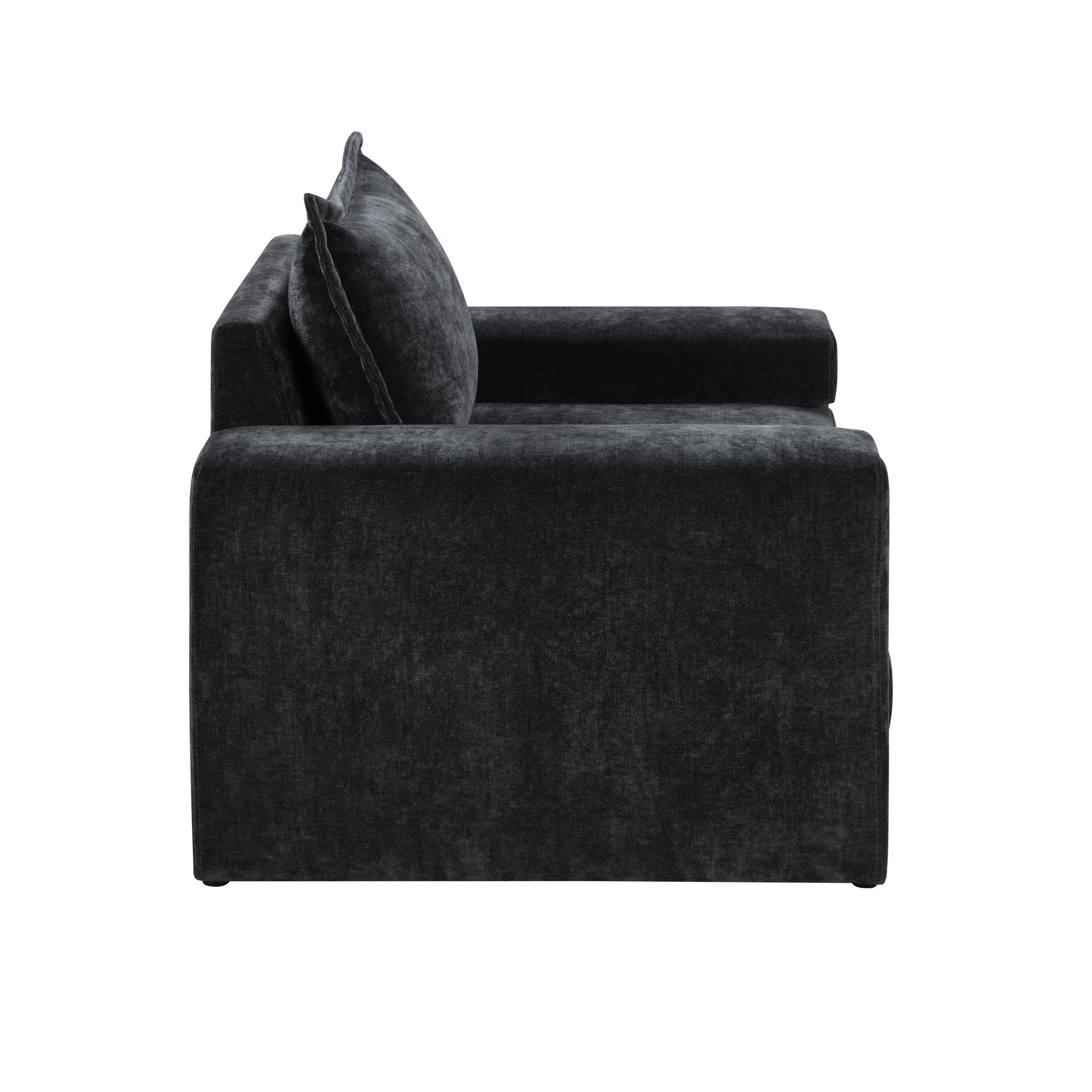 Upholstered Accent Chair With Wide Armrests And Ergonomic Back Support