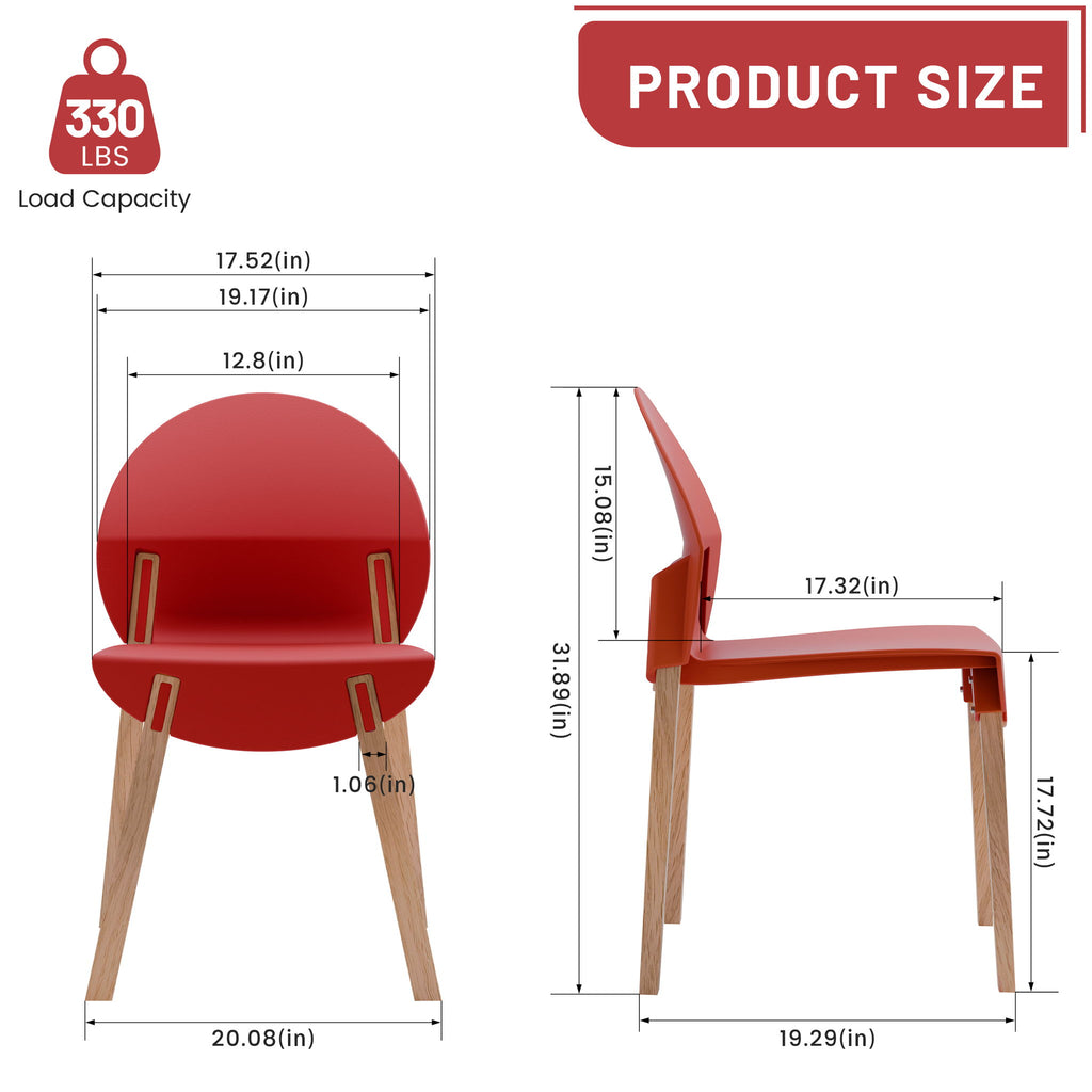 4 Piece Set Of Single Chairs With A Design Combining Modern And Traditional Elements
