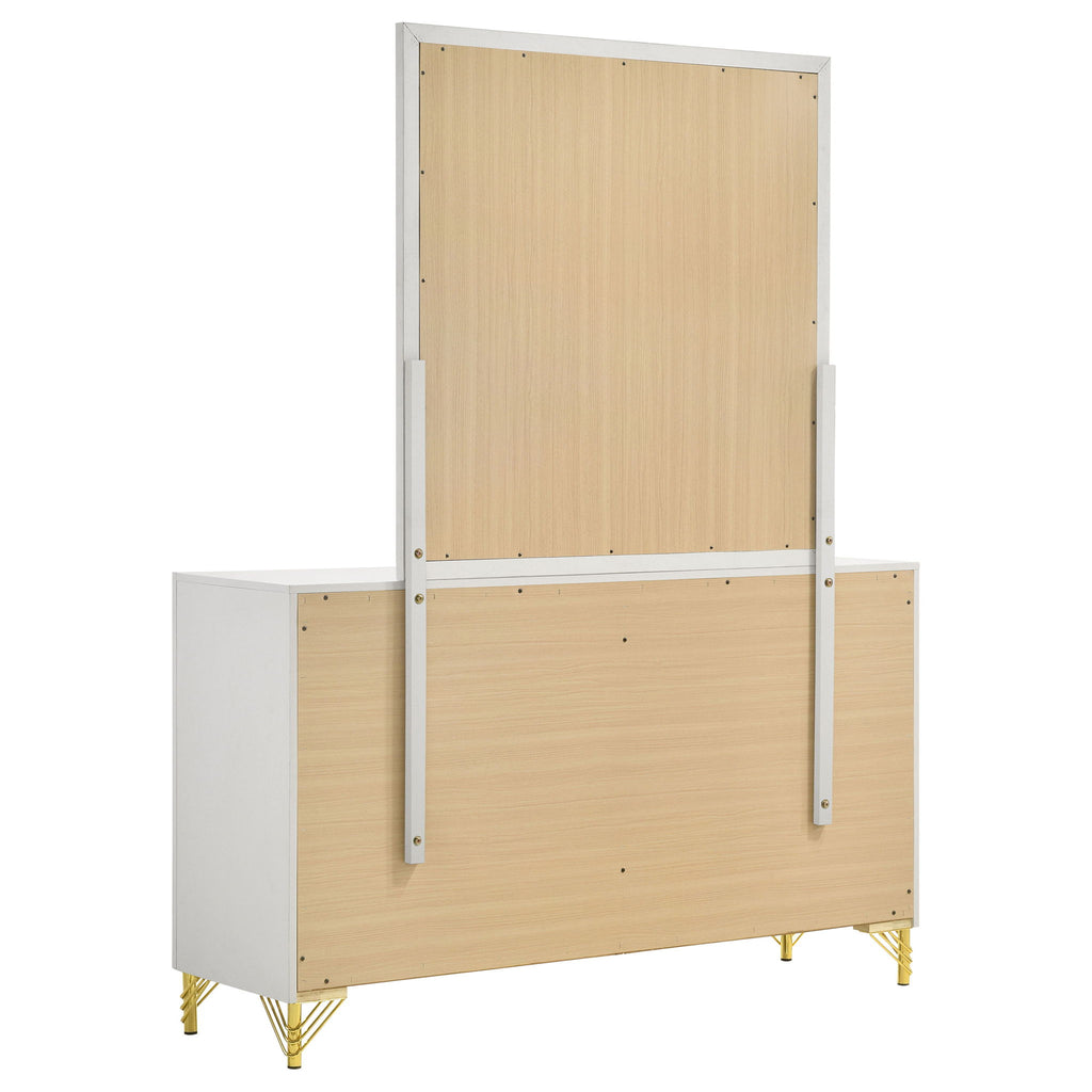Malcolm - 6 Drawer Dresser With Mirror - White