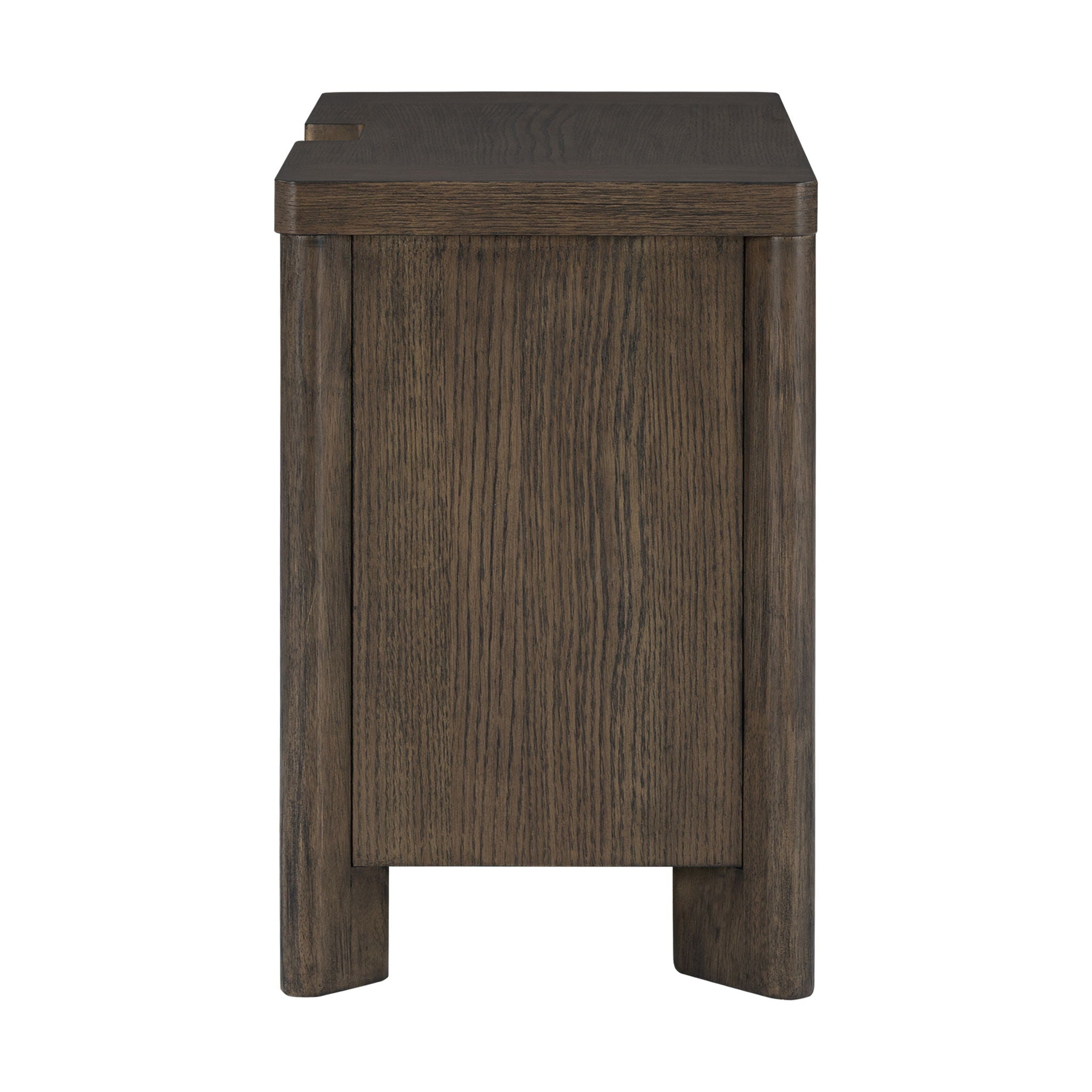 3 Drawer Nightstand With USB - Dark Oak
