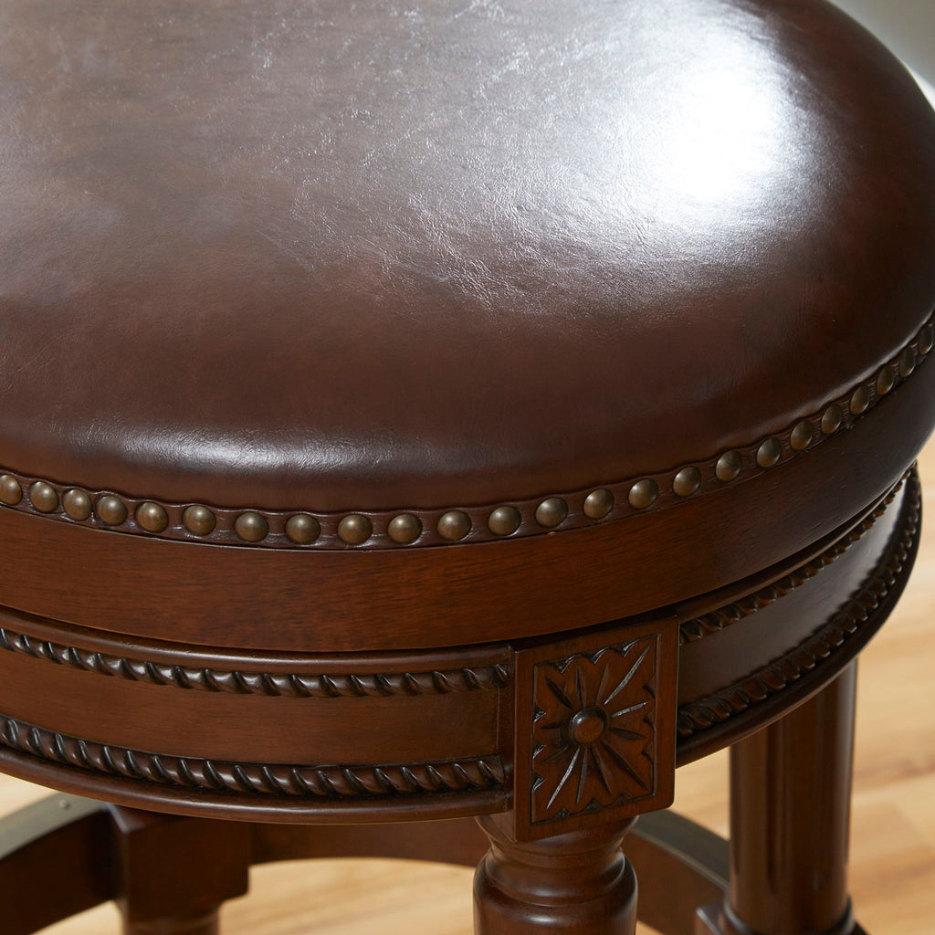 Rustic Elegance Backless Swivel Stool