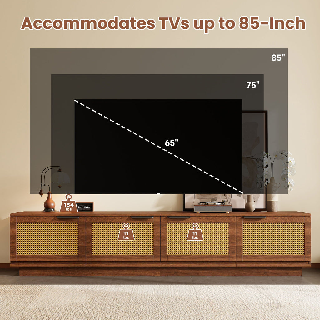TV Stand, Media Console - Walnut
