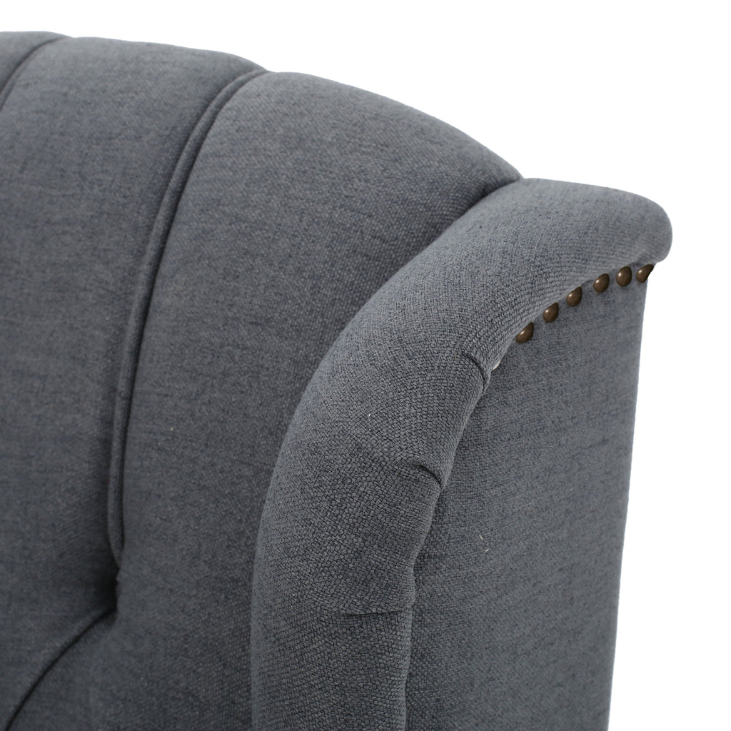 Armchair Recliner With Pushback Mechanism And Wingback Design