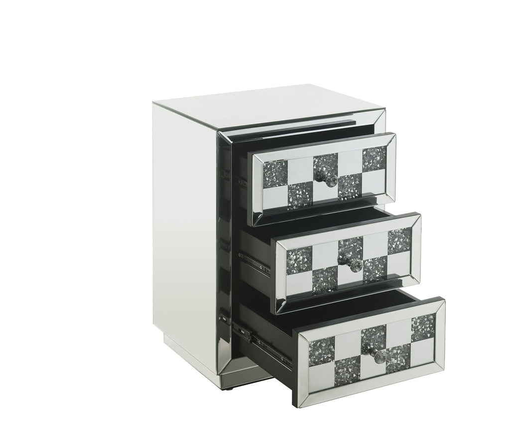 Noralie - Accent Table - Silver - Glass