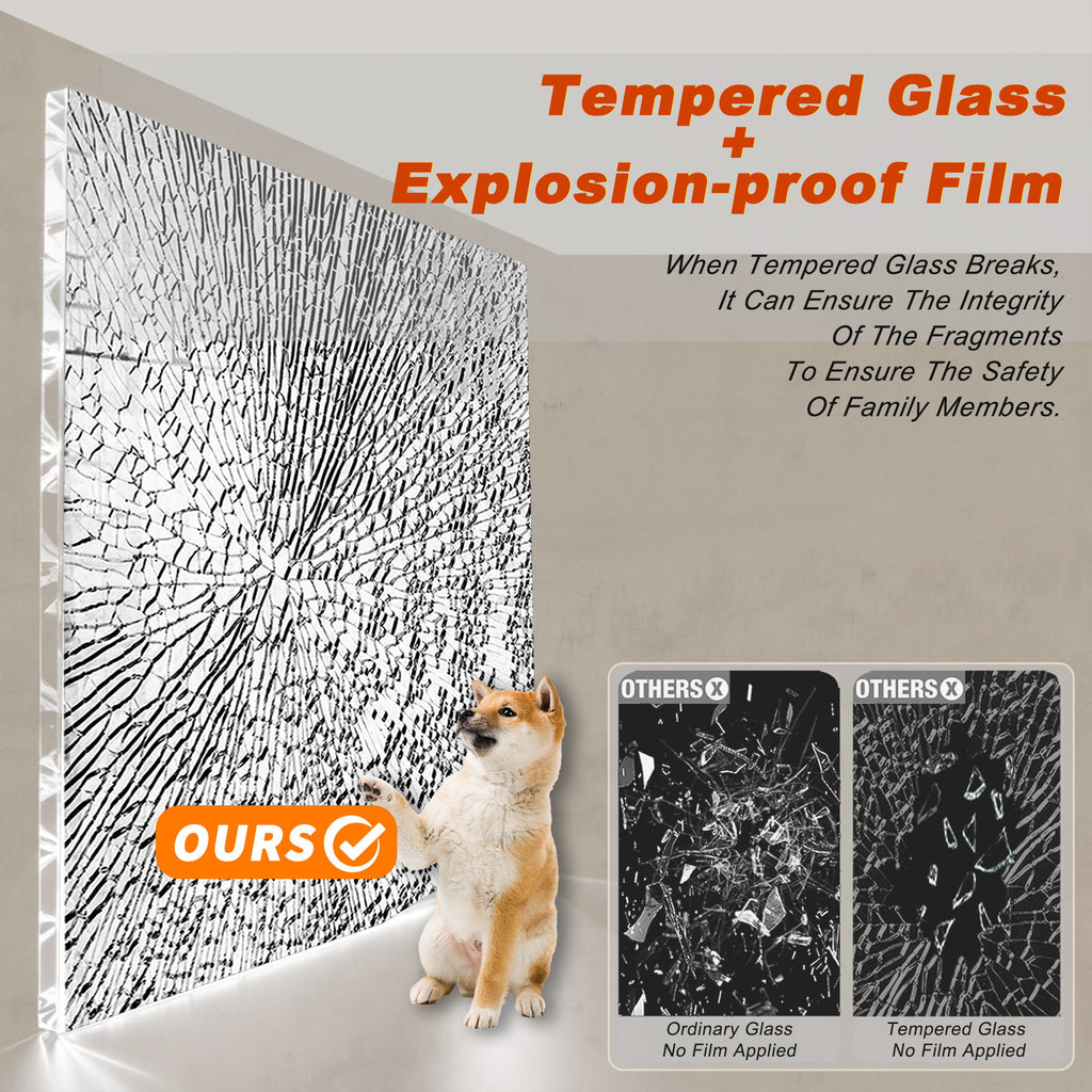 Double Sliding Shower Door With Explosion Proof Film