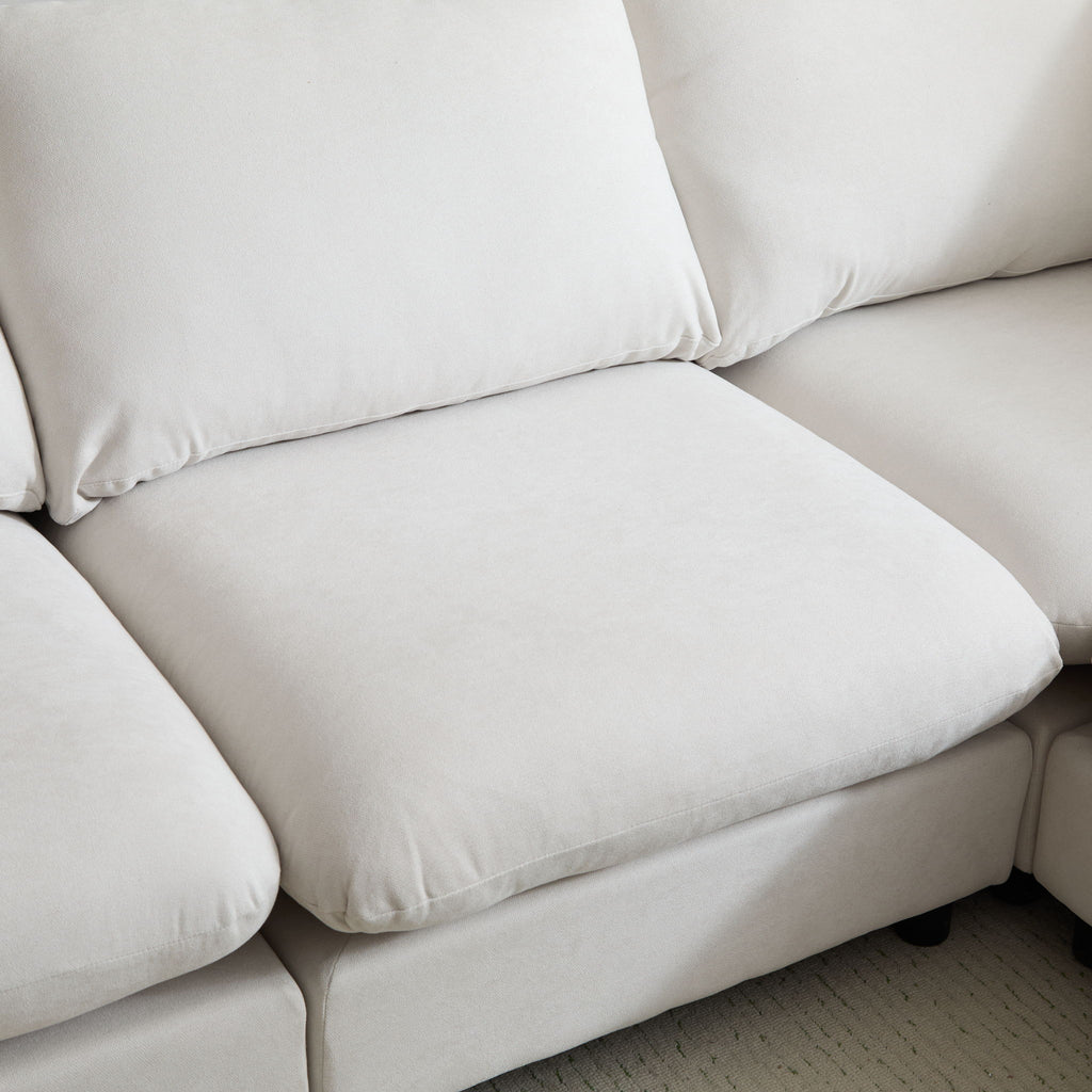 Oversize Modular Free Combination Sectional Sofa Couch With Ottoman For Living Room